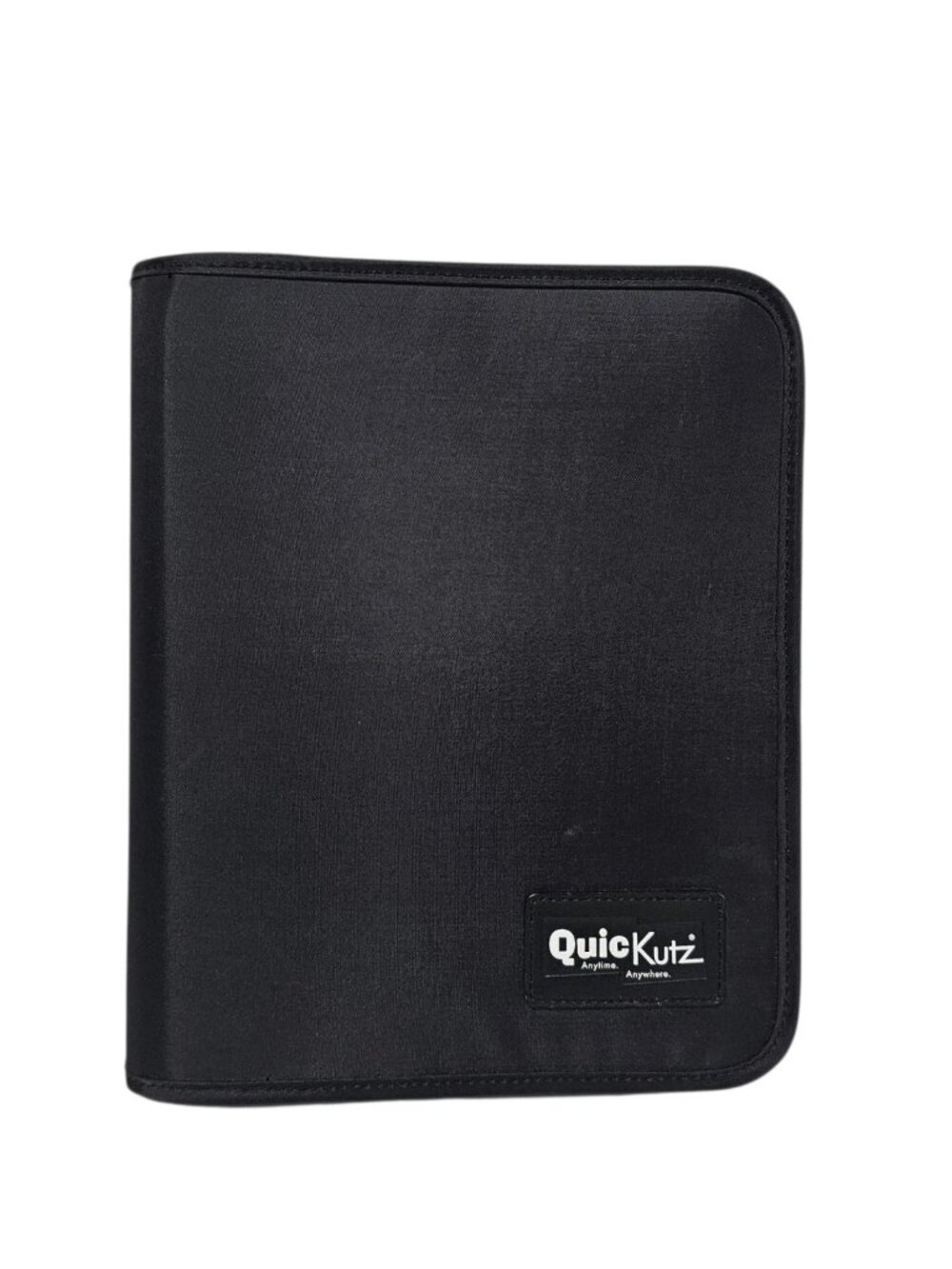 Quickutz Empty Storage Binder Organizer Case Black Zip 3-Ring Mesh Pocket